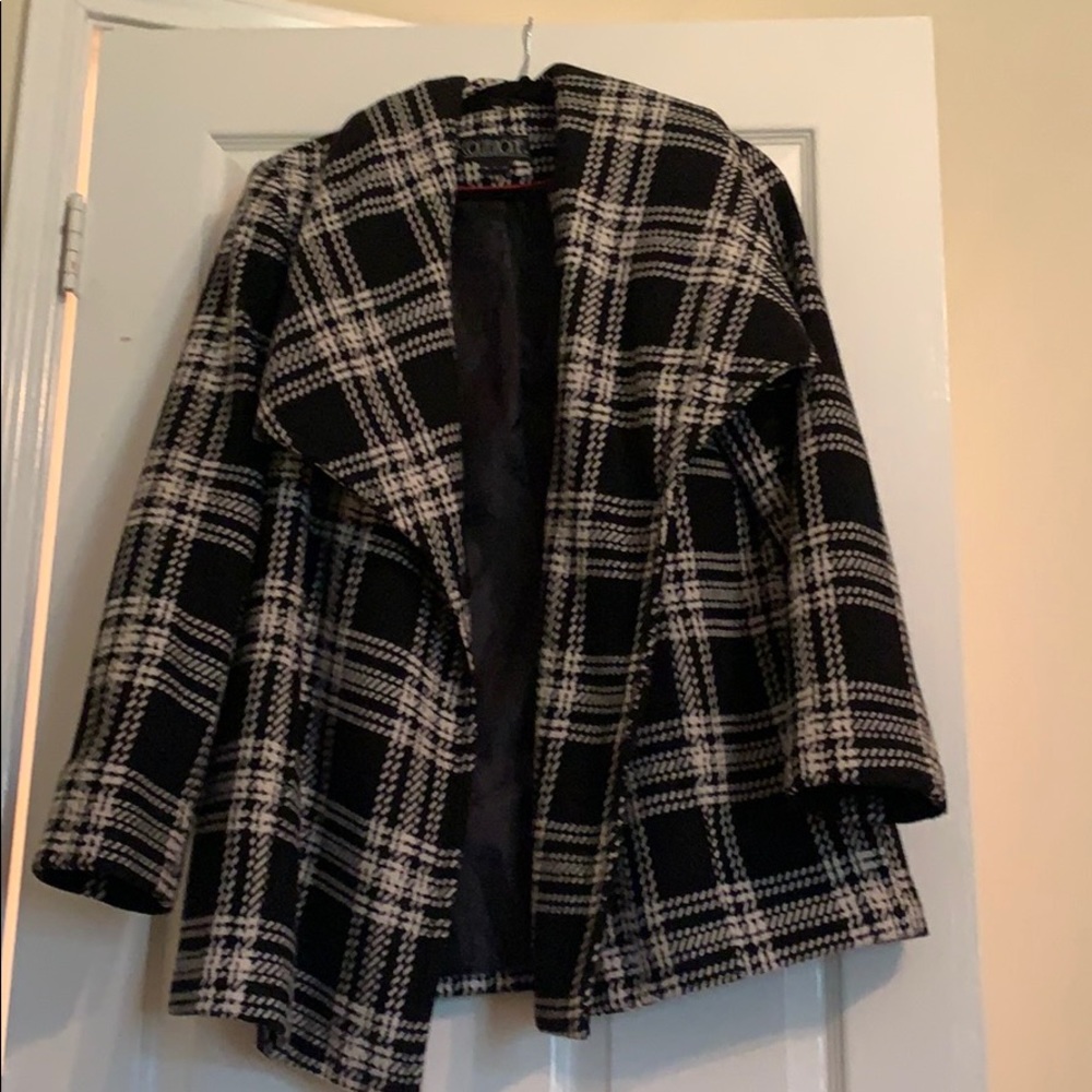 Warm black and white coat